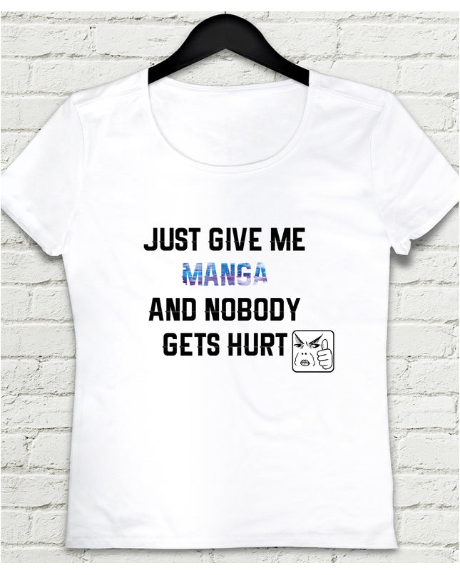 Give Me Manga Beyaz Kadın T-Shirt - basmatik.com