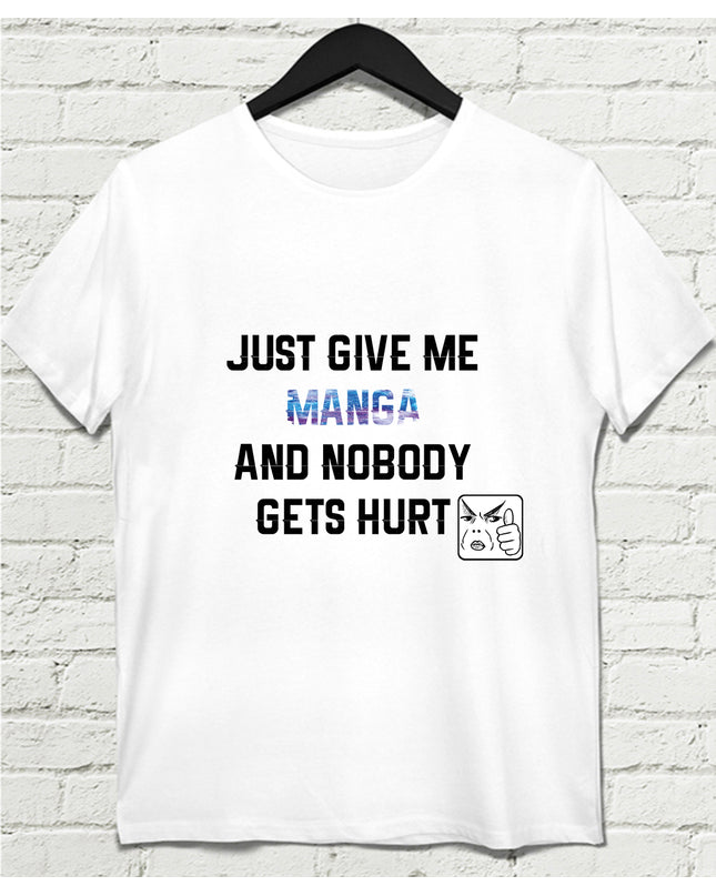 Give Me Manga Beyaz Erkek Tshirt - basmatik.com