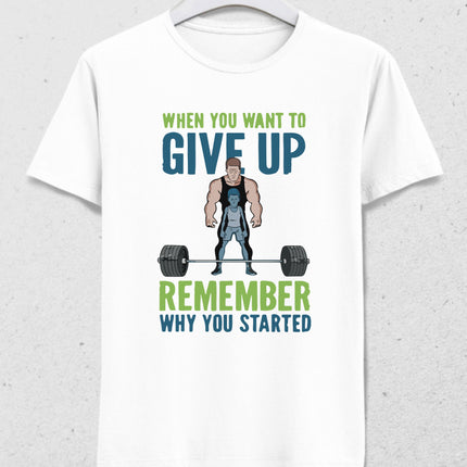 Give up Gym tişört - basmatik.com