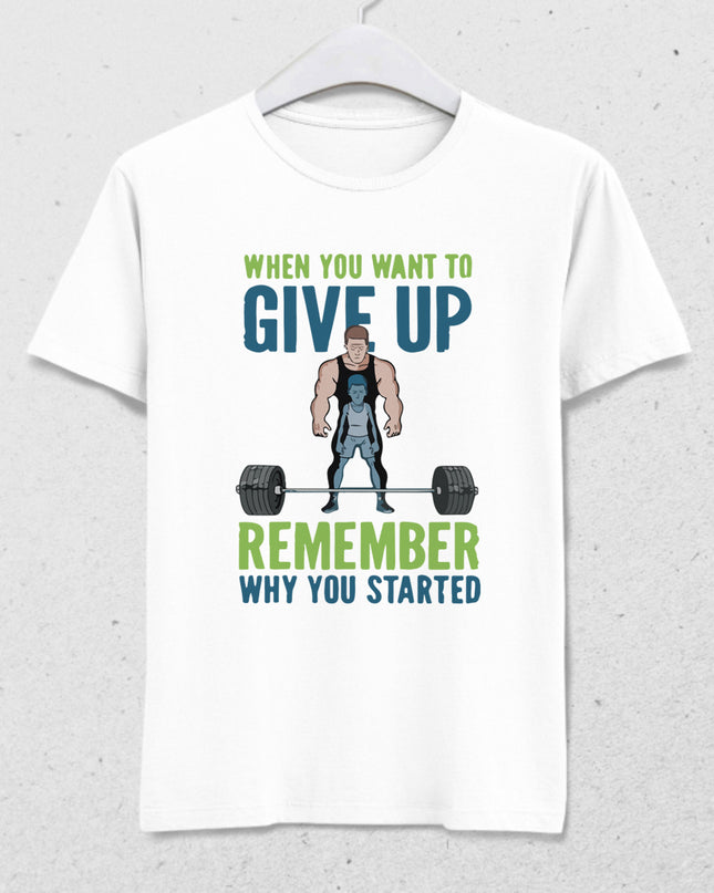 Give up Gym tişört - basmatik.com
