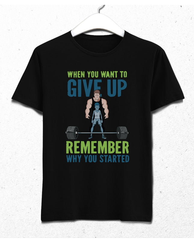 Give up Gym tişört - basmatik.com