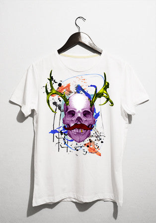 gold theeted skull t-shirt - basmatik.com