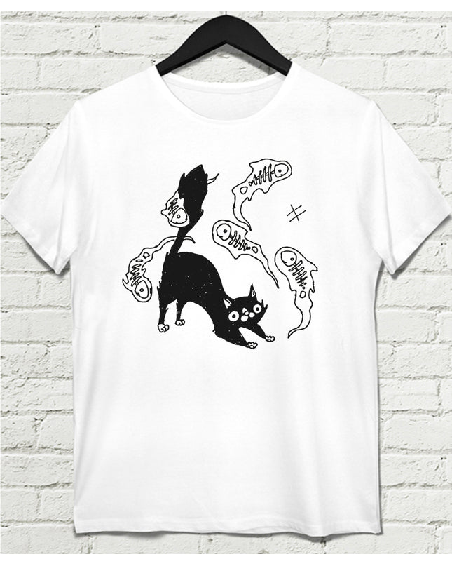 Gost Fish Beyaz Tişört - basmatik.com