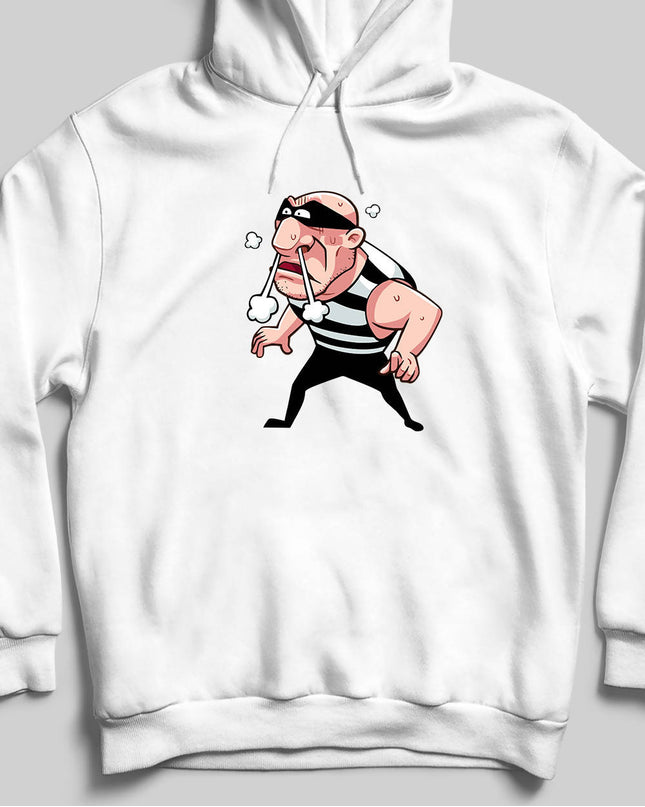 Korkak Hırsız Baskılı Sweatshirt - Kapüşonlu