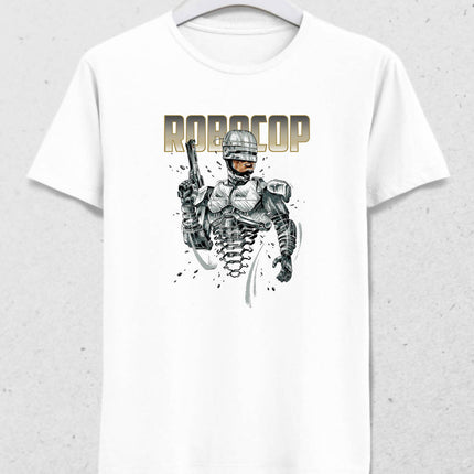 Robocop Beyaz Erkek Tişört - basmatik.com
