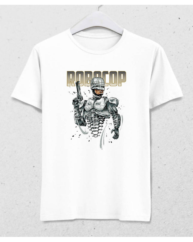 Robocop Beyaz Erkek Tişört - basmatik.com