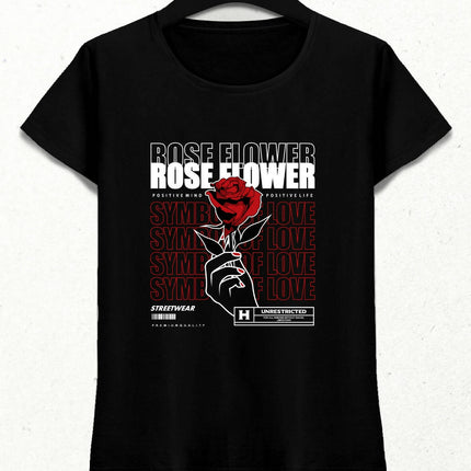 Rose Flower Kadın Streetwear Tasarım