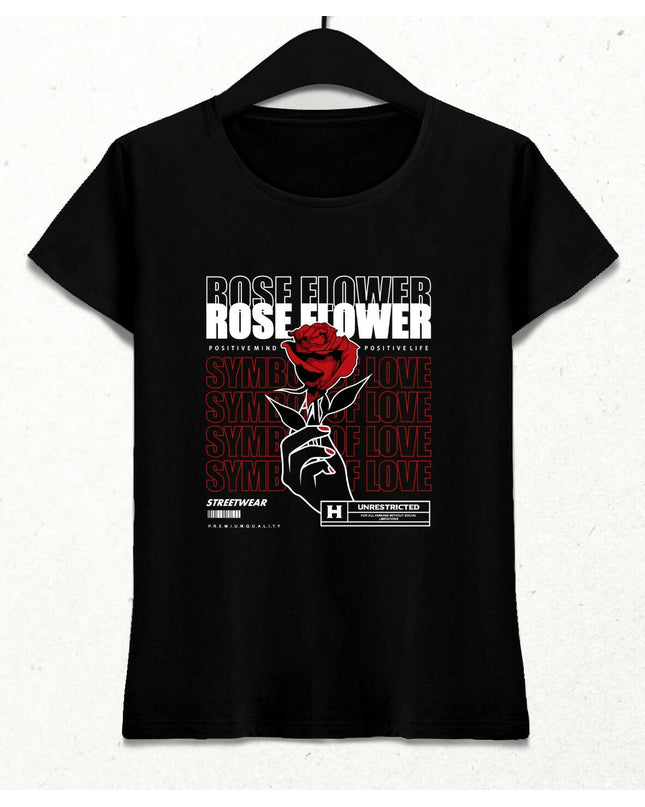 Rose Flower Kadın Streetwear Tasarım