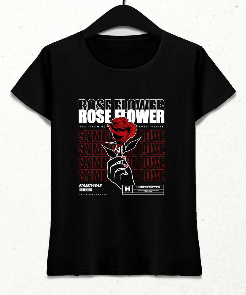 Rose Flower Kadın Streetwear Tasarım