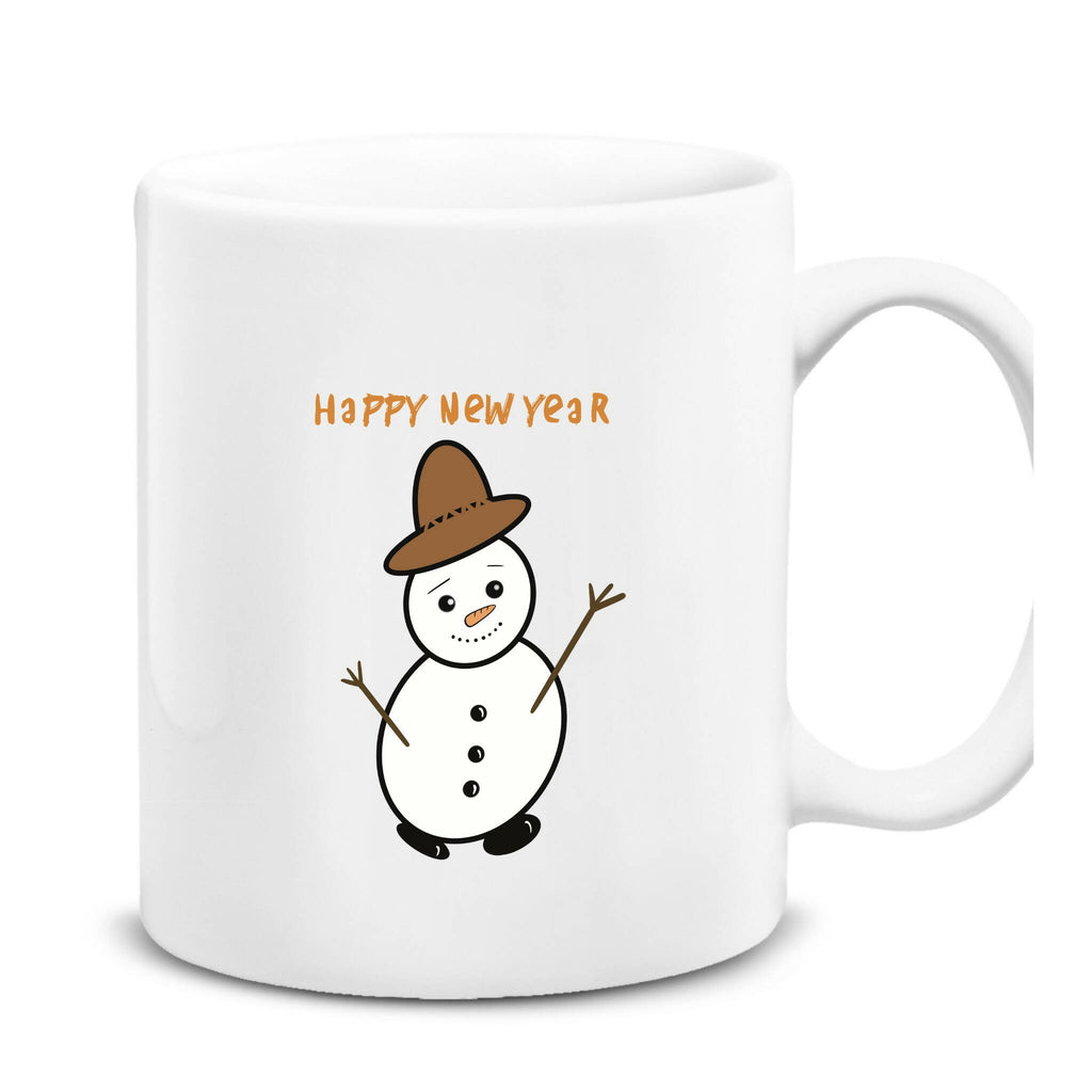 Happy New Year Happy New Year Snowman Mug 