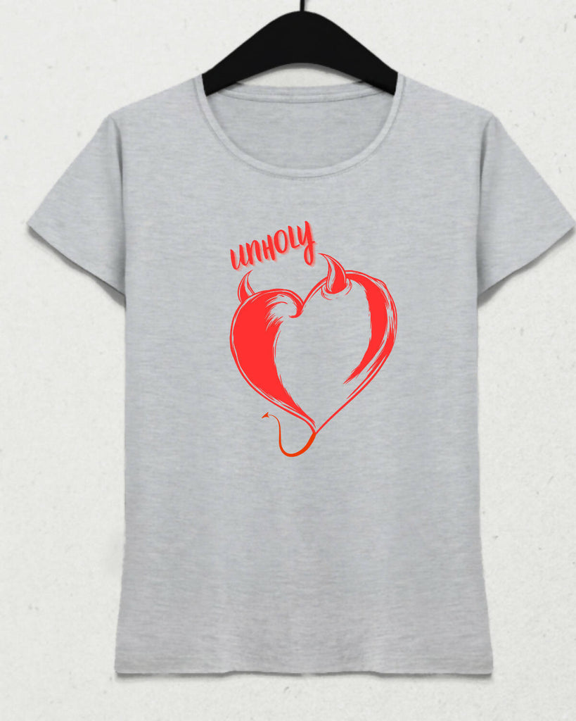 Unholy Kadın Kısa Kollu Pamuklu Penye T-Shirt