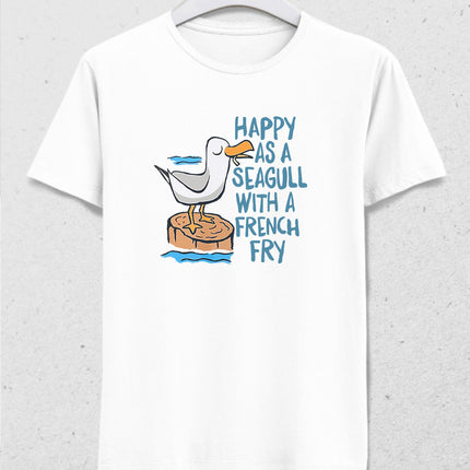 Happy seagull tişört - basmatik.com
