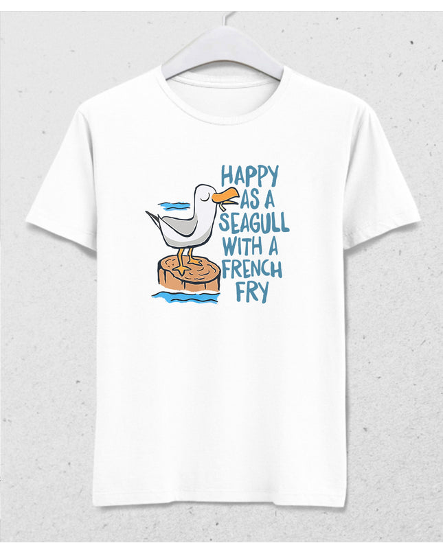 Happy seagull tişört - basmatik.com