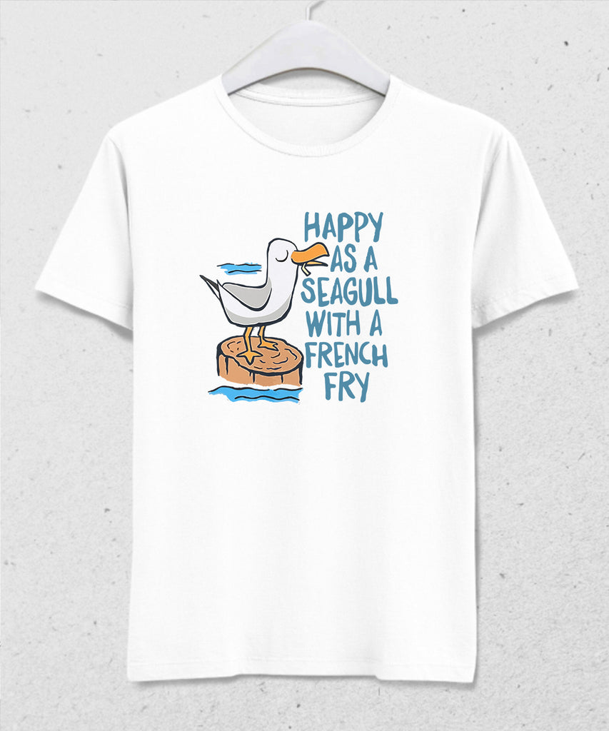 Happy seagull tişört - basmatik.com