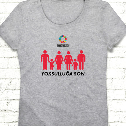 Hedef 1 Gri Kadın tshirt - basmatik.com