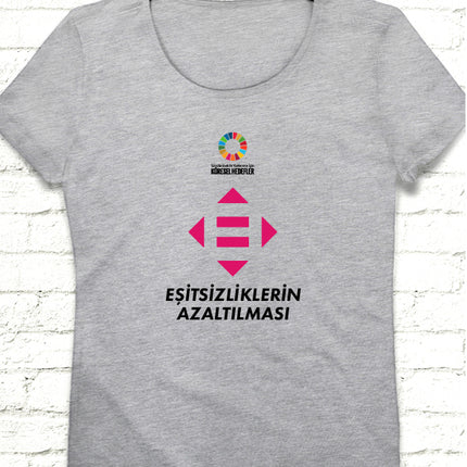 Hedef 10 Gri Kadın tshirt - basmatik.com