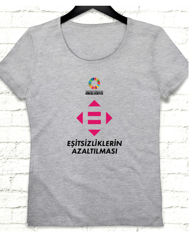 Hedef 10 Gri Kadın tshirt - basmatik.com