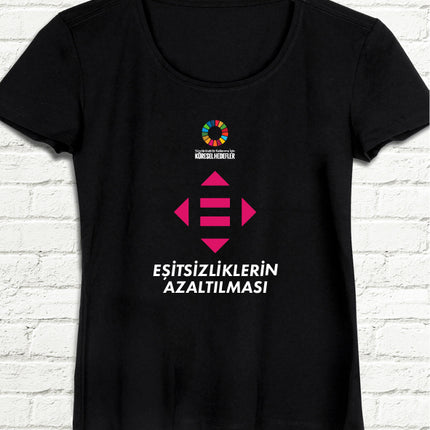 Hedef 10 Siyah Kadın tshirt - basmatik.com