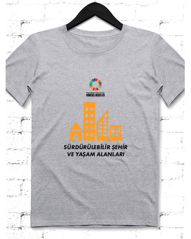 Hedef 11 Gri Erkek tshirt - basmatik.com