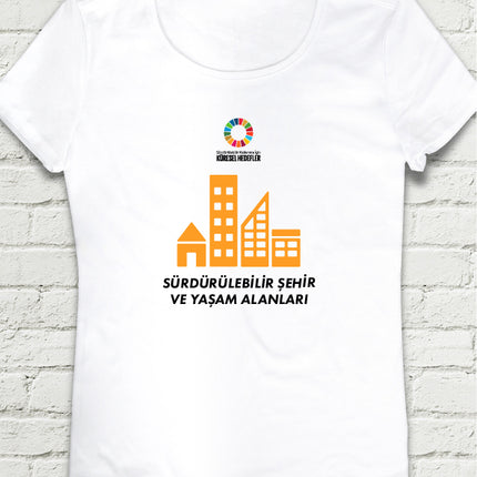Hedef 11 Beyaz Kadın tshirt - basmatik.com