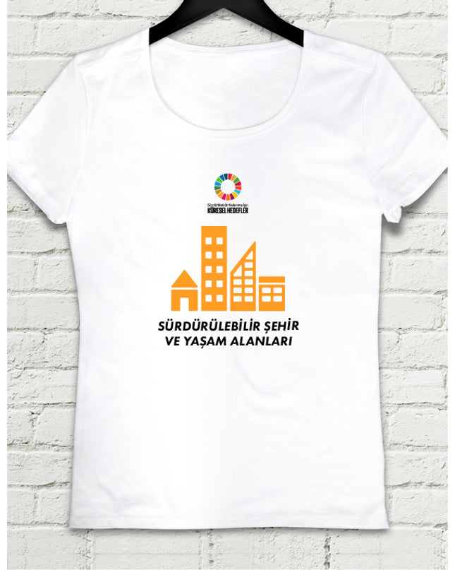 Hedef 11 Beyaz Kadın tshirt - basmatik.com