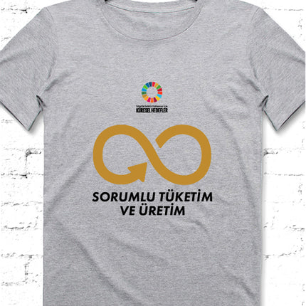 Hedef 12 Gri Erkek tshirt - basmatik.com