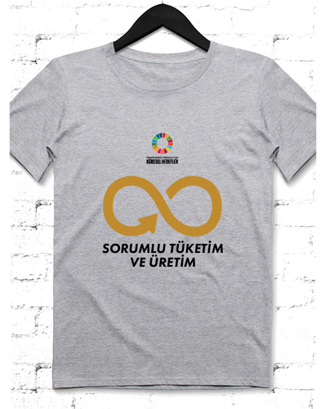 Hedef 12 Gri Erkek tshirt - basmatik.com