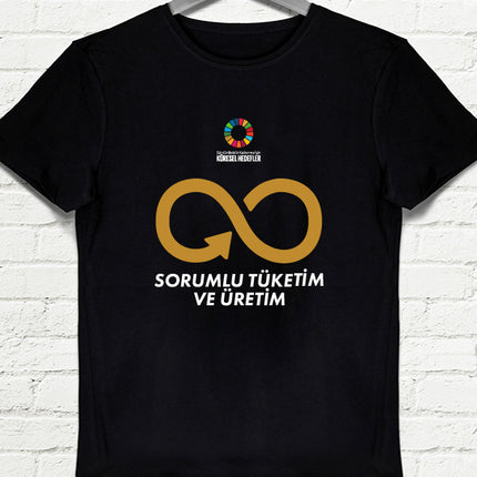 Hedef 12 Siyah Erkek tshirt - basmatik.com