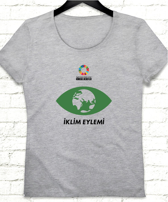 Hedef 13 Gri Kadın tshirt - basmatik.com