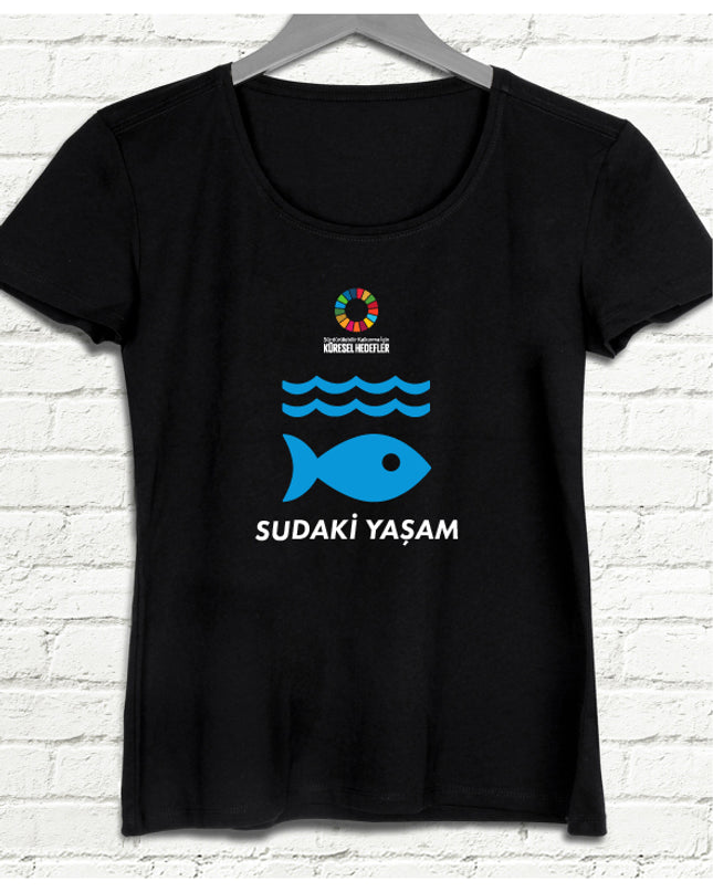 Hedef 14 Siyah Kadın tshirt - basmatik.com