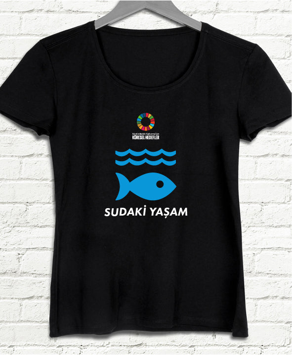 Hedef 14 Siyah Kadın tshirt - basmatik.com