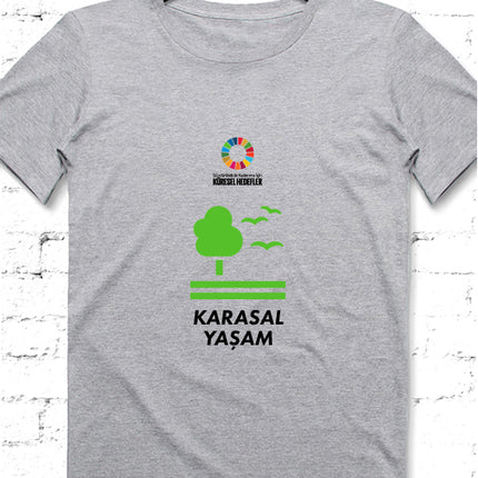 Hedef 15 Gri Erkek tshirt - basmatik.com