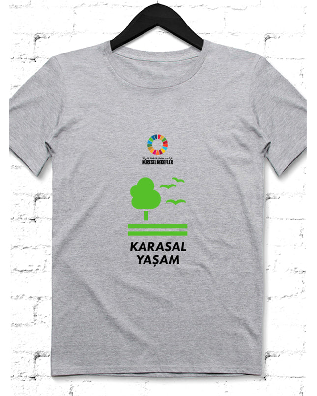 Hedef 15 Gri Erkek tshirt - basmatik.com