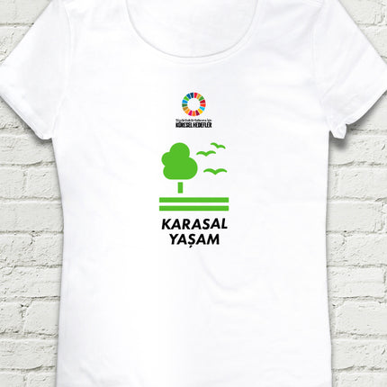Hedef 15 Beyaz Kadın tshirt - basmatik.com