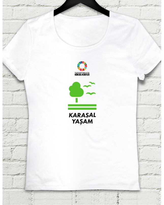 Hedef 15 Beyaz Kadın tshirt - basmatik.com