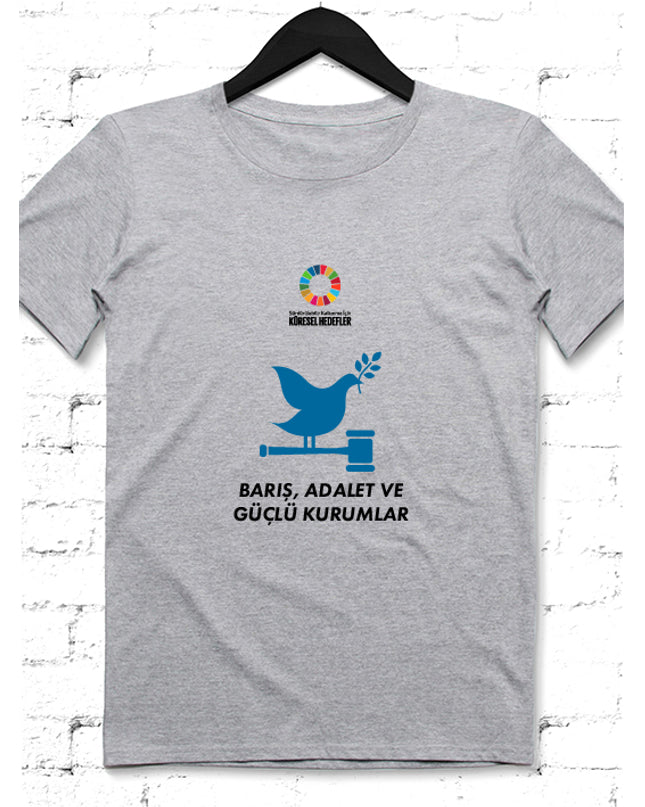 Hedef 16 Gri Erkek tshirt - basmatik.com