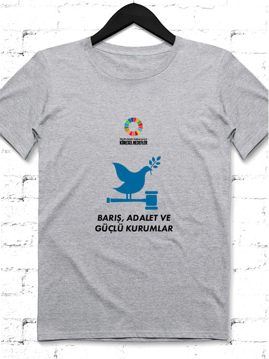 Hedef 16 Gri Erkek tshirt - basmatik.com