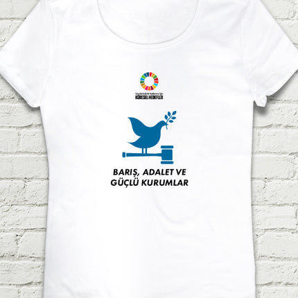 Hedef 16 Beyaz Kadın tshirt - basmatik.com