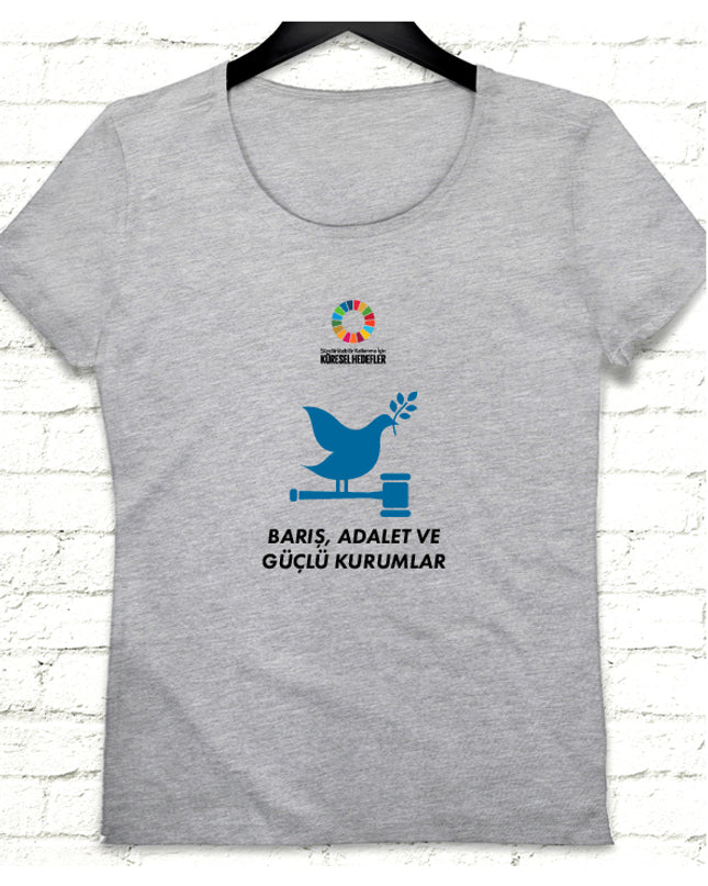 Hedef 16 Gri Kadın tshirt - basmatik.com