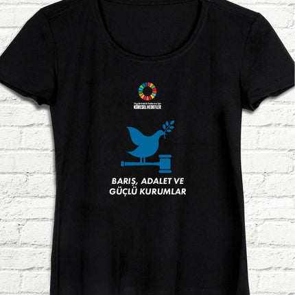 Hedef 16 Siyah Kadın tshirt - basmatik.com
