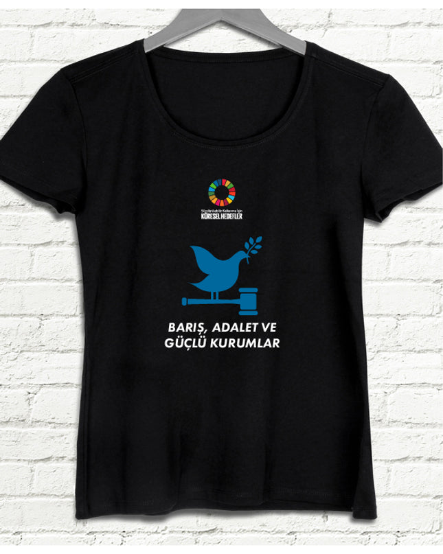 Hedef 16 Siyah Kadın tshirt - basmatik.com