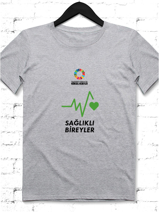 Hedef 3 Gri Erkek tshirt - basmatik.com