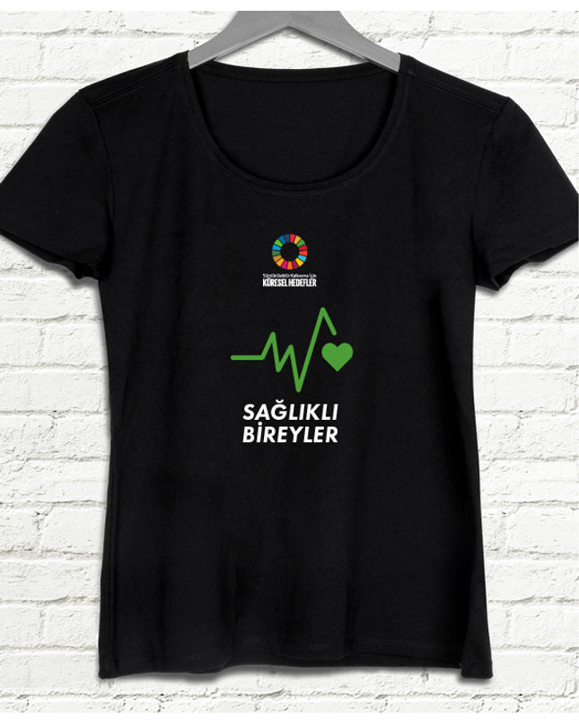Hedef 3 Siyah Kadın tshirt - basmatik.com