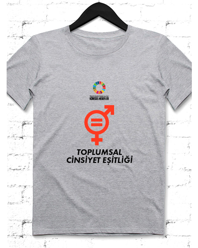 Hedef 5 Gri Erkek tshirt - basmatik.com