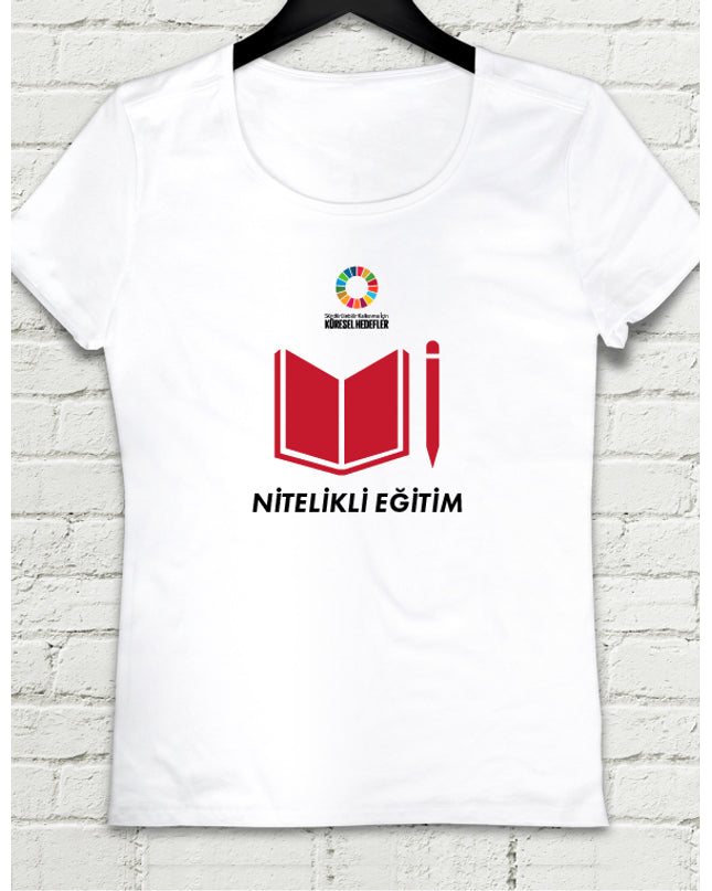 Hedef 4 Beyaz Kadın tshirt - basmatik.com