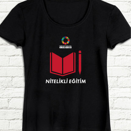 Hedef 4 Siyah Kadın tshirt - basmatik.com
