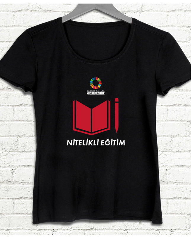 Hedef 4 Siyah Kadın tshirt - basmatik.com