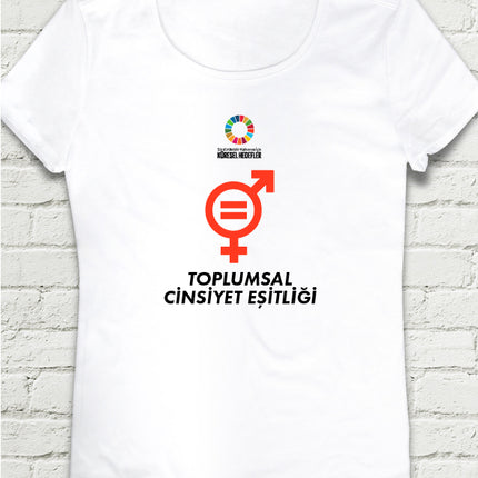 Hedef 5 Beyaz Kadın tshirt - basmatik.com
