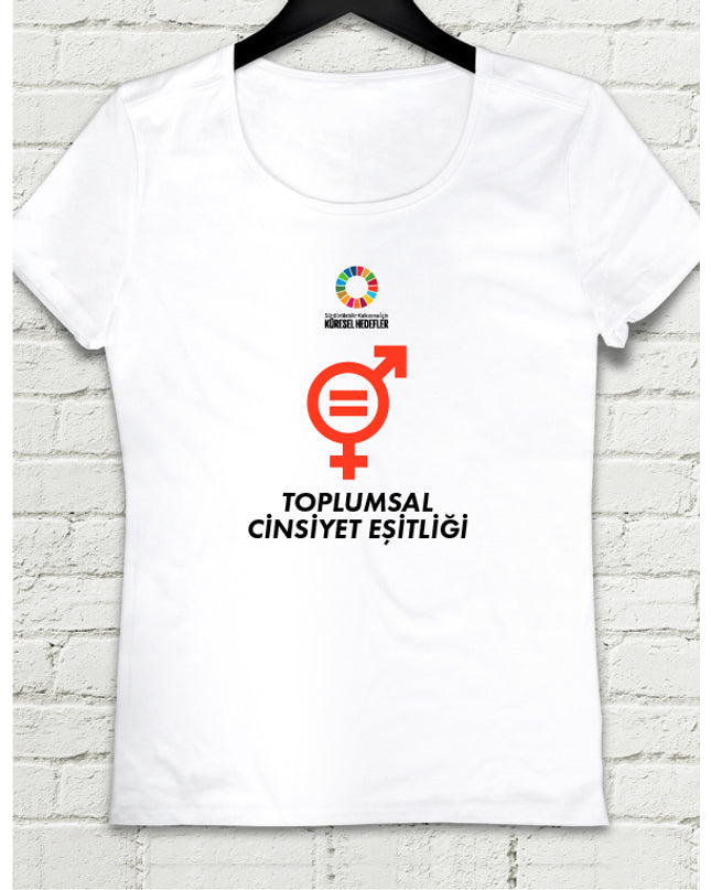 Hedef 5 Beyaz Kadın tshirt - basmatik.com