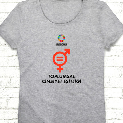 Hedef 5 Gri Kadın tshirt - basmatik.com
